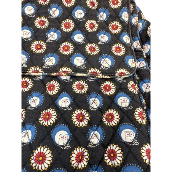 Vera Bradley blue Owl & Floral Print Quilted Backpack 16" x 14" SKU 7335 - Picture 3 of 14
